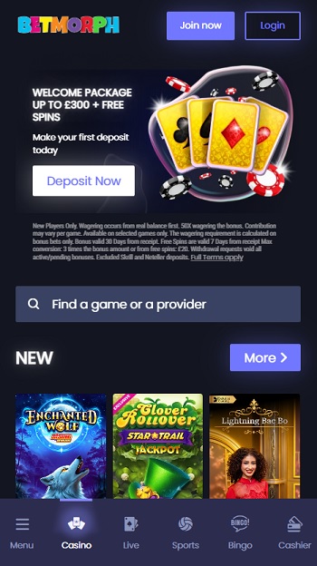 BetMorph Instant Withdrawal Casinos UK
