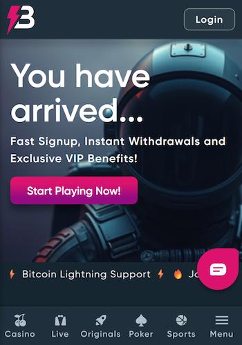 Lobby of Betplay.io , an online Plinko casino