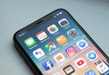 Mobile Phone Screen with App.